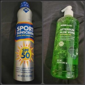 Aloe Vera Moisturizing Gel + waterproof sport sunscreen